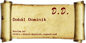 Dobál Dominik névjegykártya